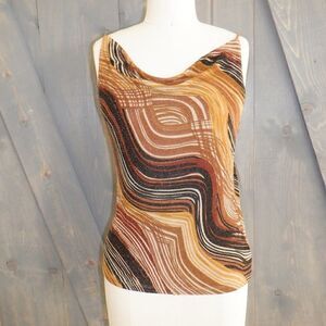 Sexy multi-warm hues shimmering top